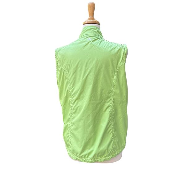 Peter Millar Vest Sz L E4 Wind Performance Golf Green Floral Reversible Full Zip - Picture 4 of 11